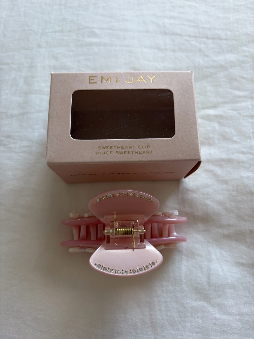 Emi Jay Sweetheart Claw Clip Pink Pixie - Picture 2 of 7